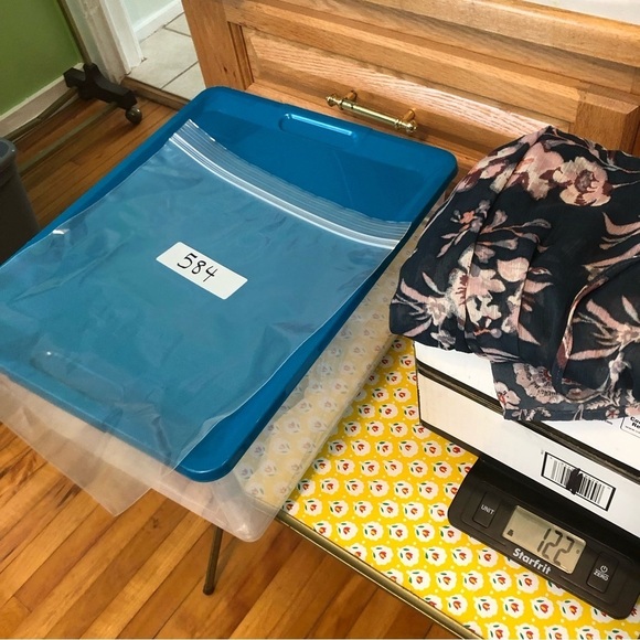 Knox Rose Womens Size Large Peasant Bohemian Floral Top Front Tie Blue Green - Picture 9 of 10